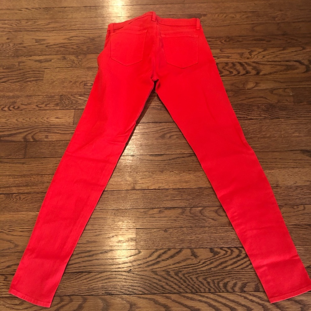 J Brand Super Skinny Red Jeans